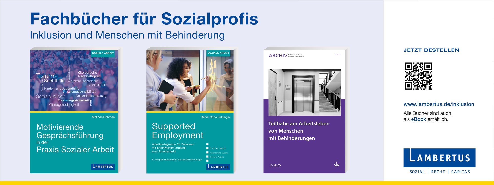 Fachbücher für Sozialprofis: Anzeige Lambertus